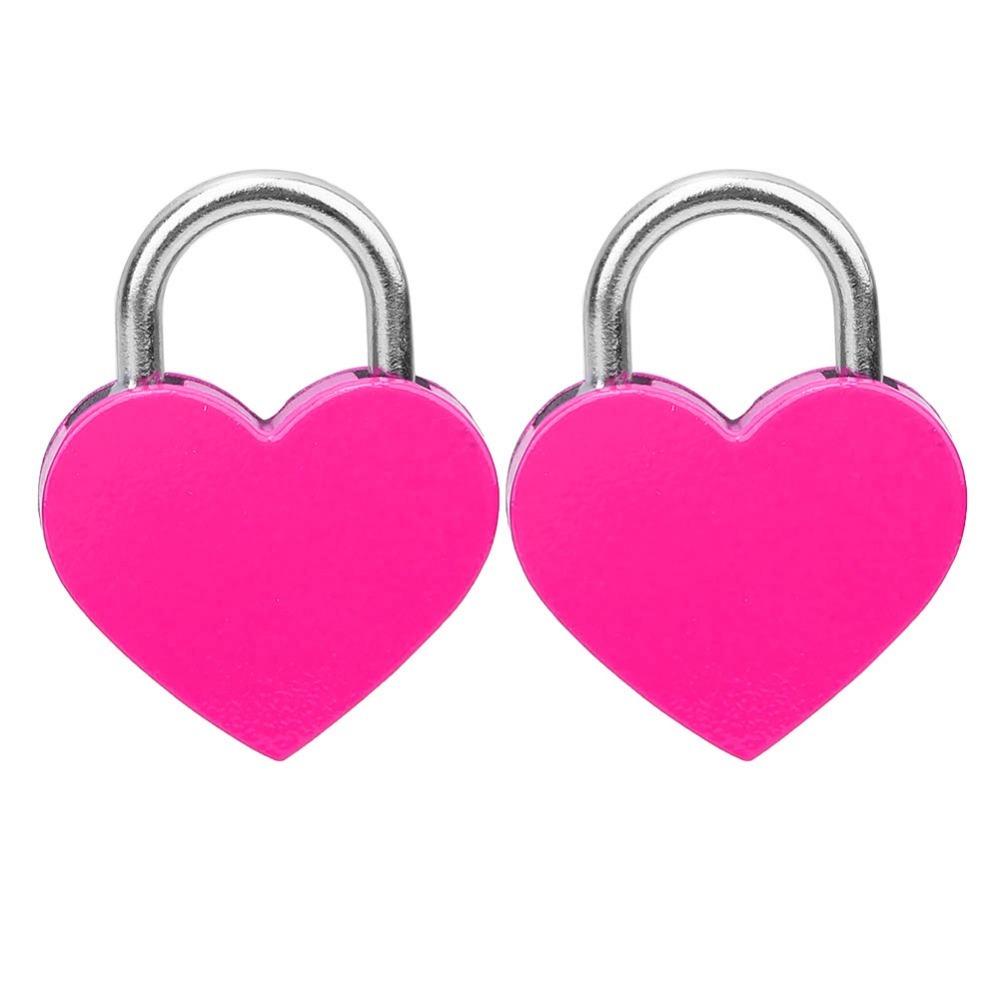 2pcs Colorful Exquisite Mini Padlock 30x39mm Love Lock Padlock  Handbag Decoration розы красного