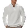 Mens Spring Fleece Sweater With Stand Collar And Zipper For Casual Urban Style