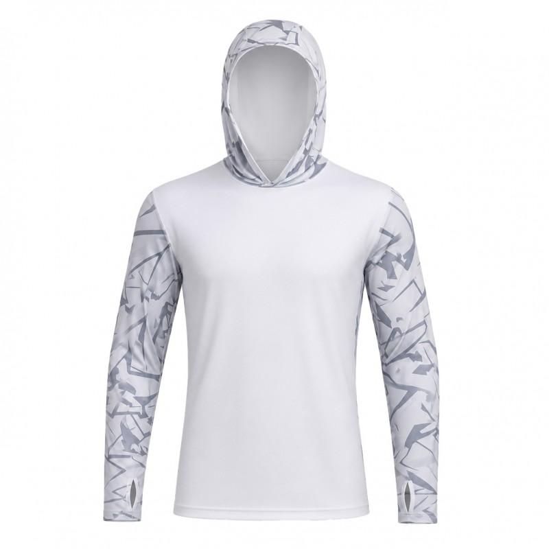 Herren Kapuzen-UPF-Sonnenschutzkleidung Leichte Schnelltrocknende Outdoor-Jacke Windbreaker zum Angeln Wandern