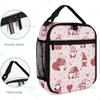 Cute Gnomes Hearts  Reusable Portable Lunch Bag for Men Women, Valentine's Day Theme Insulated Bags for Office Work Trip