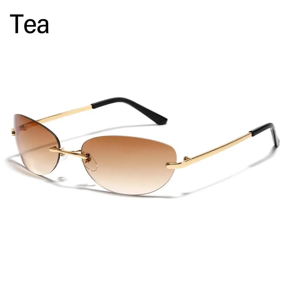 

Y2K Rimless Sunglasses for Women & Men Vintage 2000 S Punk UV400 Sun Glasses Goggles Fashion Wrap Around Shades Eyewear