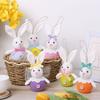 Easter Rabbit Toy Hangings Decorations For Party Supplies, Spring Plushie Doll Rabbit 6PCS