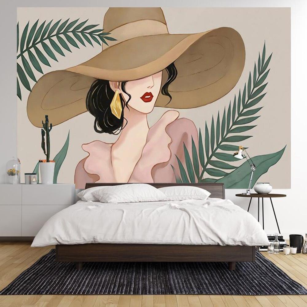 

Nordic Minimalist Character Light Luxury Wall Tapestry Decorative Background Cloth for Bedroom Headboard Living Room Hanging 74x94cm(29x37in)