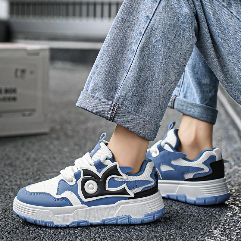 Fashion Street Green Skateboarding Shoes For Man Platform Leather Men's Casual Sneakers Fashion Designer Shoes Men Zapatillas De Hombre