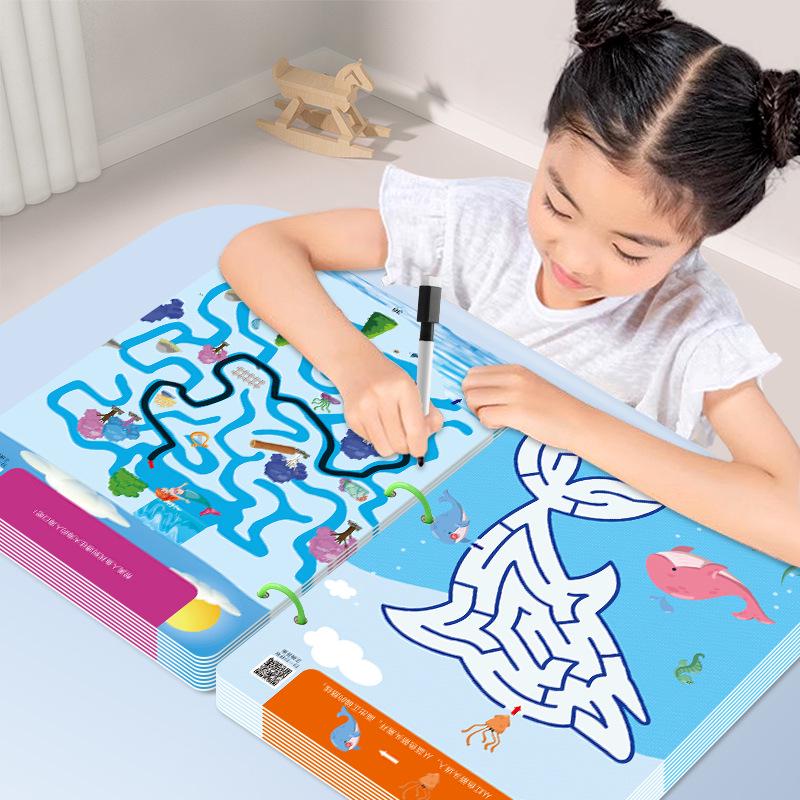 Children's Maze & Concentration Training Book: Educational Toy for Toddler Brain Development