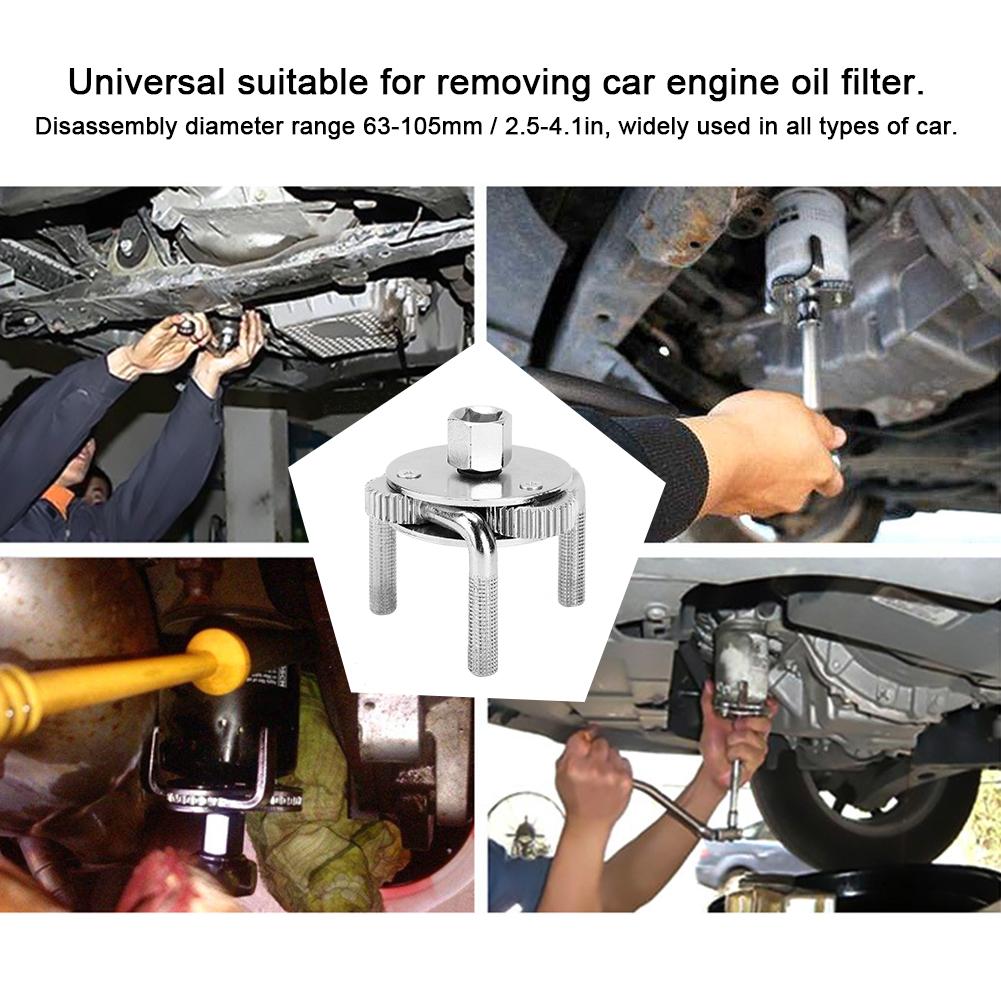 Universal Oil Filter Wrench Tool Drive 3Jaw Remover Tool 63105mm For Car TrucksRound
