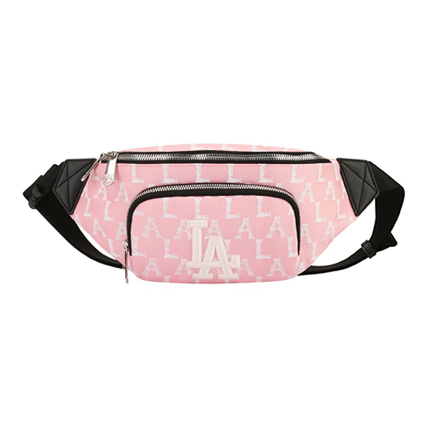 

MLB Monogram Series La Dodgers Old Flower Polyester Waist Bag Unisex Waist Bag Cherry-Blossom-Pink 32BGCR111-07P Cherry Blossom Pink