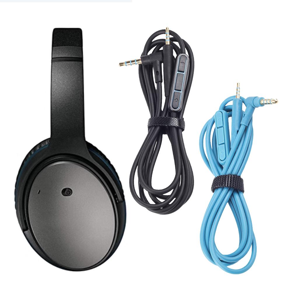 Ersatz-Audiokabel 3,5 mm auf 2,5 mm mit integrierter Mikrofon-Lautstärkeregelung Kopfhörerkabel für Bose QuietComfort QC25/QC25i