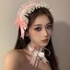 Sweet Lolita Lace Headband Ribbon Bow Anime Maid Cosplay Headdress  Cosplay Accessory