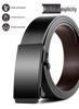 Men's Leather Alloy Automatic Buckle Belt - Business & Casual Cowhide Pants Belt