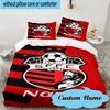 3PCS Custom Name Soccer Team Francisco Bedding Set, Including 1pc Duvet Cover And 2pcs Pillowcases, Suitable for Dorms and Bedrooms Gift