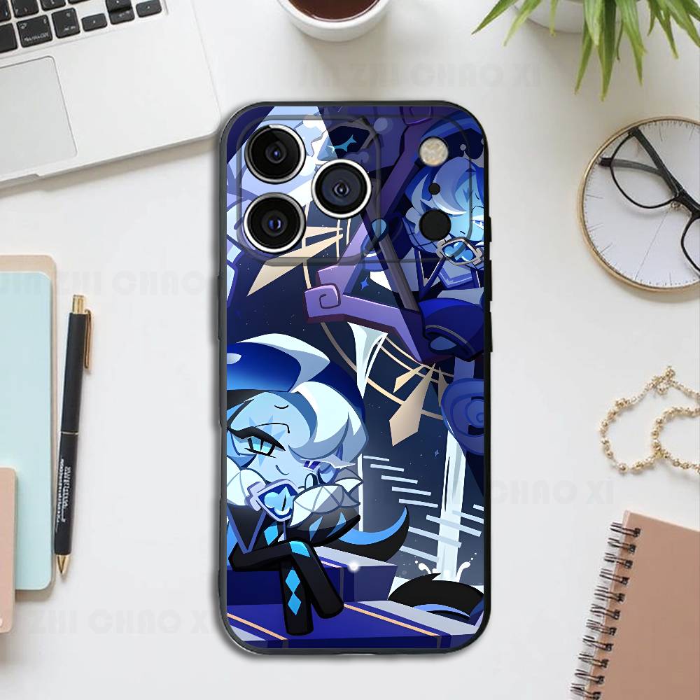 Shadow Milk Cookie Silicone Phone Case For IPhone 17 16 15 14 13 12 11 X XS Plus Pro Max Shockproof Soft Cover