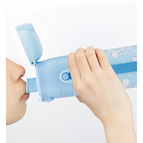 Skater Children's Water Bottle, 470ml, Direct Drinking, Sanrio Cinnamoroll Big Ribbon, Girls', Insulated, Stainless Steel, Lightweight, Sports Bottle,