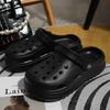 Hollow Out Closed Toe Summer Sandals Women  Thick Bottom Platform Sandals Woman Solid Color Non-slip Soft Sole Beach Shoes