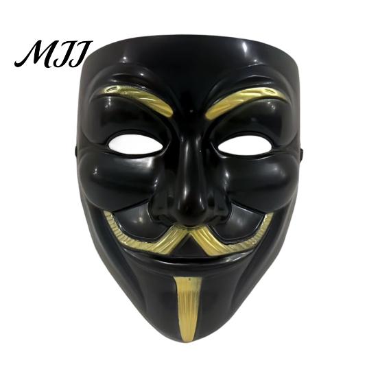 Ghost Dance Mask Halloween Man Face Mask, Adjustable Elastic Strap Costume Full Breathable Anonymous Guy for Hip Hop Parties Cosplay Decorations Hard