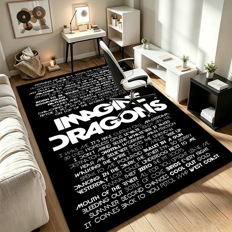 Imagine Dragons  A Rug Suitable for Office Chair Areas Living Rooms and Computer Desks Perfect for Home Offices and an Ideal Holiday Gift