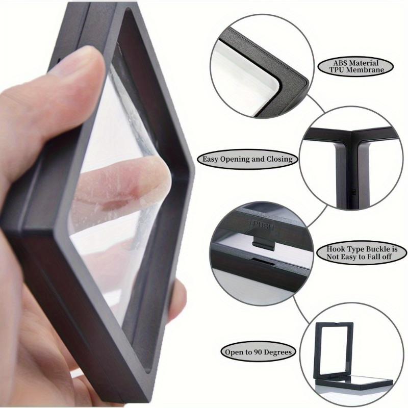 5 sztuk/zestaw Pudełko do przechowywania biżuterii 3D Opakowanie Etui Kamień szlachetny Pływająca rama Membrana Pierścień Etui na monety Uchwyt na naszyjnik