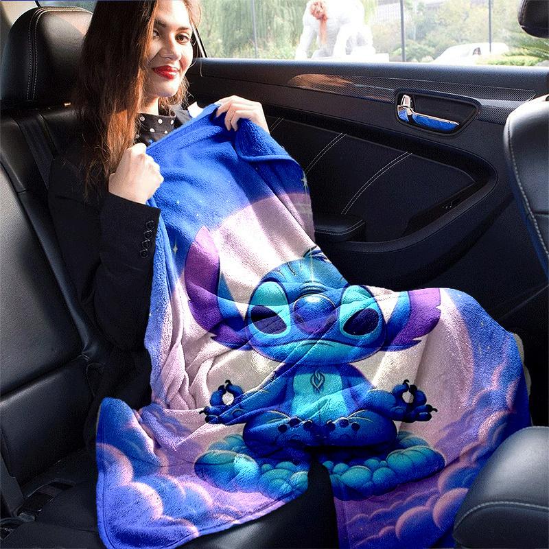 1pc Cute Stitch Printing Blanket - Soft, All-Season Throw for Living Room, Bedroom,Personalized Gift with Adorable Cartoon Design