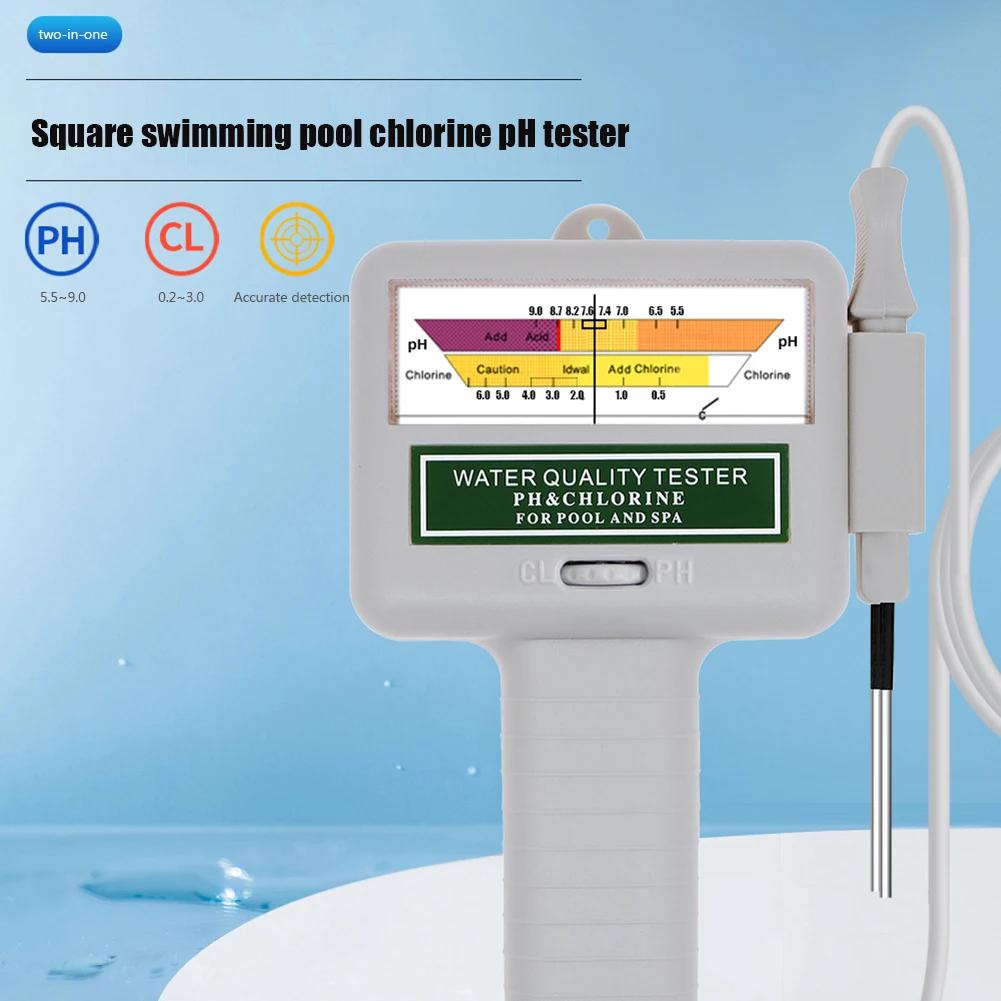 2 In 1 Chlorine Meter PH Chlorine Tester PC-101 Level Portable Digital PH Meter Water Quality Pool Spa Analytical Instruments