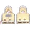 Autobatterie-Polklemmen-Set mit Digitalvoltmeter Standard 0/4/8/10 AWG-Lehre A (Gold)