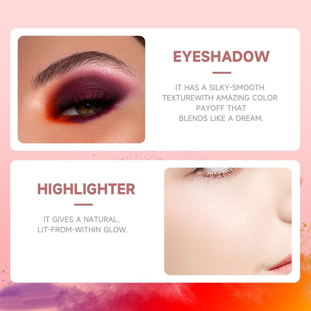 Full Face Palette Makeup Kit Eyeshadow Palette, Lip Gloss, Blush, Duo Powder, with Brushes and Mirror | Travel Friendly Professional Cosmetic Set