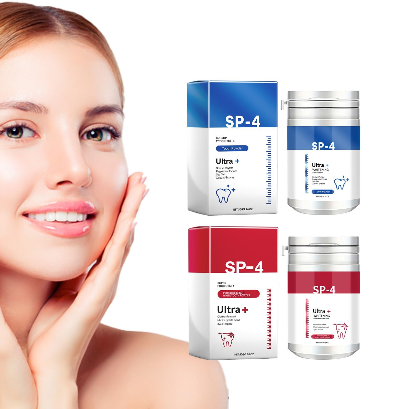 

Teeth Whitening Powder Stain Remover Oral Cleaning Fresh Breath Tooth Powder One Size синій