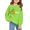 Kids' Long Sleeve Loose Pullover Letter Printed Round Neck Sweatshirt