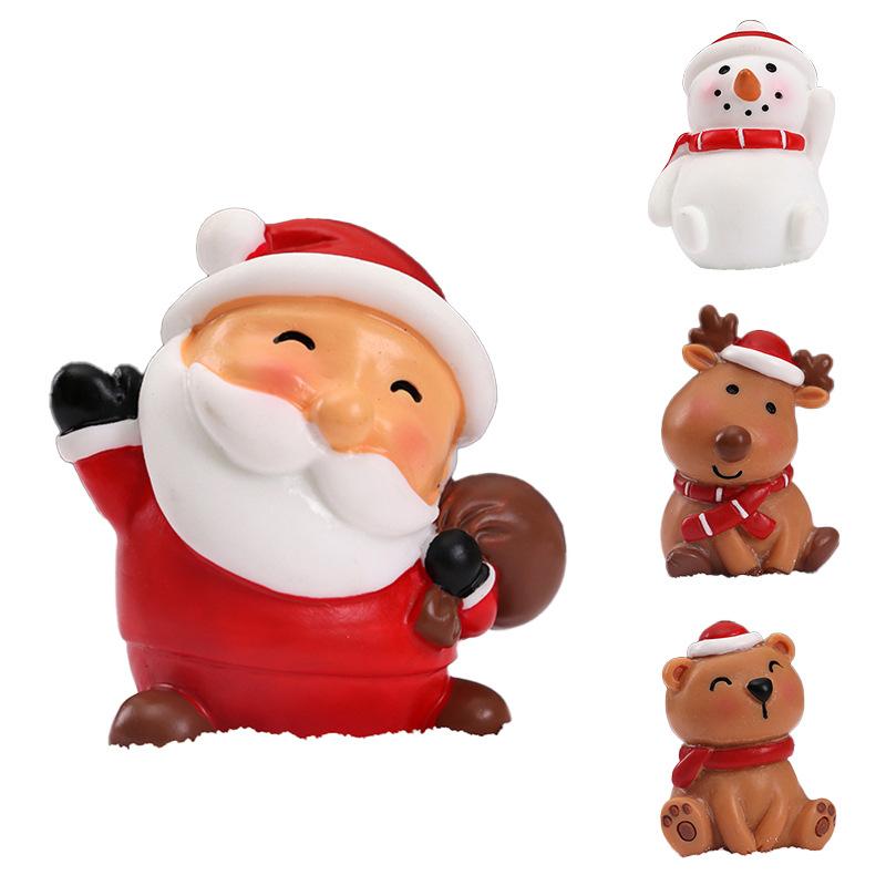Ornaments Santa Claus Snow Scene Window Display Accessories Resin Accessories Handicrafts Home Decoration