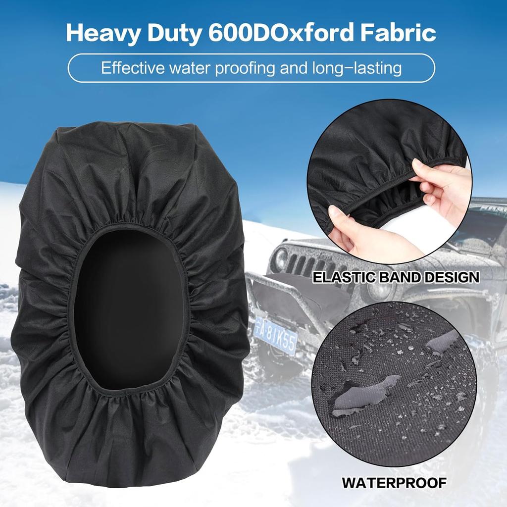 Goabroa Badlands Winch Cover, Heavy Duty 600D Oxford Winch Cover 12000 lb Waterproof (21.5" x 9.5" x 7.5"), Outdoor Winch Accessories