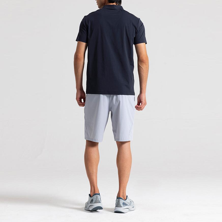 Mizuno Essential Series Letter Logo Printed Pullover Short Sleeve Sailing Cool Polo Shirt Men Polo Shirts Midnight-Blue K2CA41A8-14