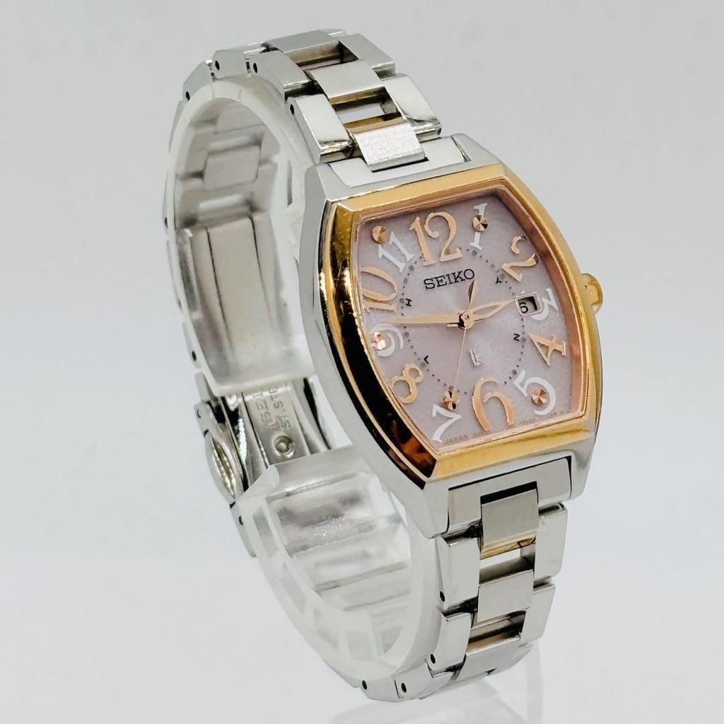 [USED] Seiko Lukia 1B22-0BB0 Pink Wristwatch in good working condition