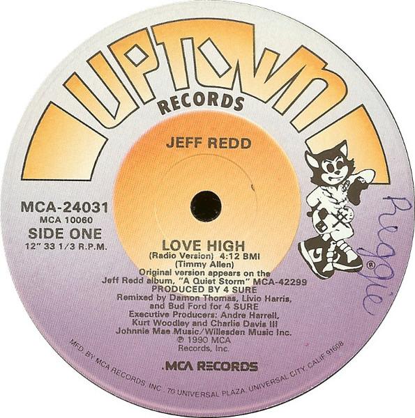 

12-дюймовая пластинка JEFF REDD Love High MCA24031 Uptown Records 1990 US Rap HipHopRB Б/у