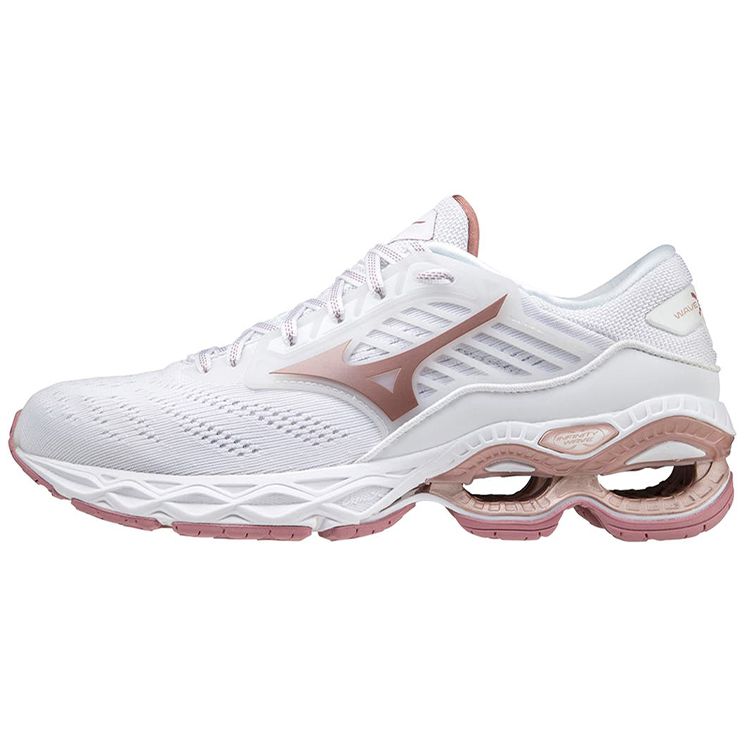 Mizuno Creation 22 Hollow Sole Cushioning Sports Low-Top Running Shoes Women Sneaker White Beige J1GD210175