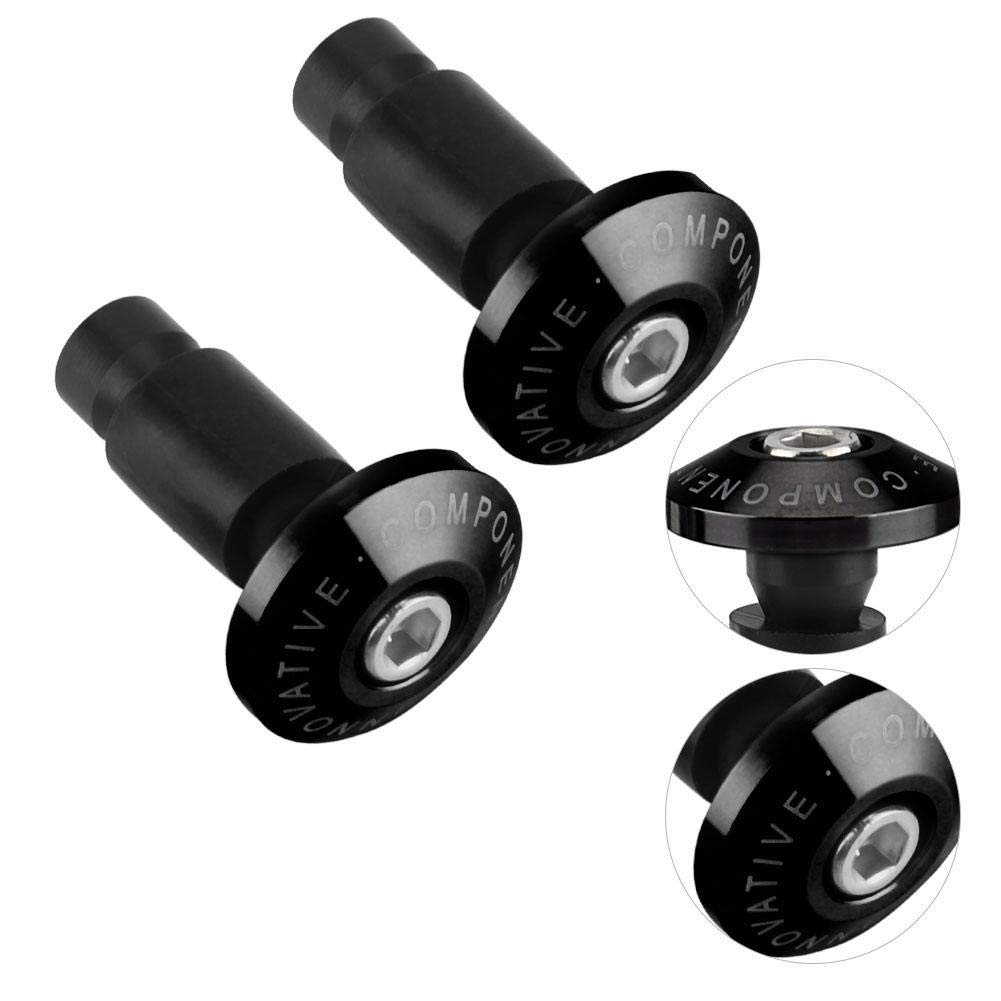 Elerose 22mm 7/8inch Dop Capăt Ghidon Motocicletă, Dop Universal Capăt Ghidon Slider Capăt Dop pentru Curse ATV Off-Road (Negru)