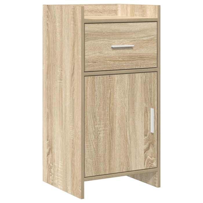 Buffet - MAISON EXCLUSIVE - Chêne Sonoma - Bois d'ingénierie - 40 x 36 x 80 cm - Poignées métal