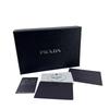 PRADA 1ML005 flap saffiano leather Bifold Wallet blue leather Women Used