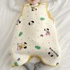 Cotton Sleeveless Baby Sleep Sack With Legs Split Design Toddlers 1-6 Years All Season Warm Sleeping Bag