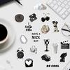 Various 30 Black and White Light Cream Series Sticker Packs Ins Style Creative Hand Account Decoration Material Pack Stickers