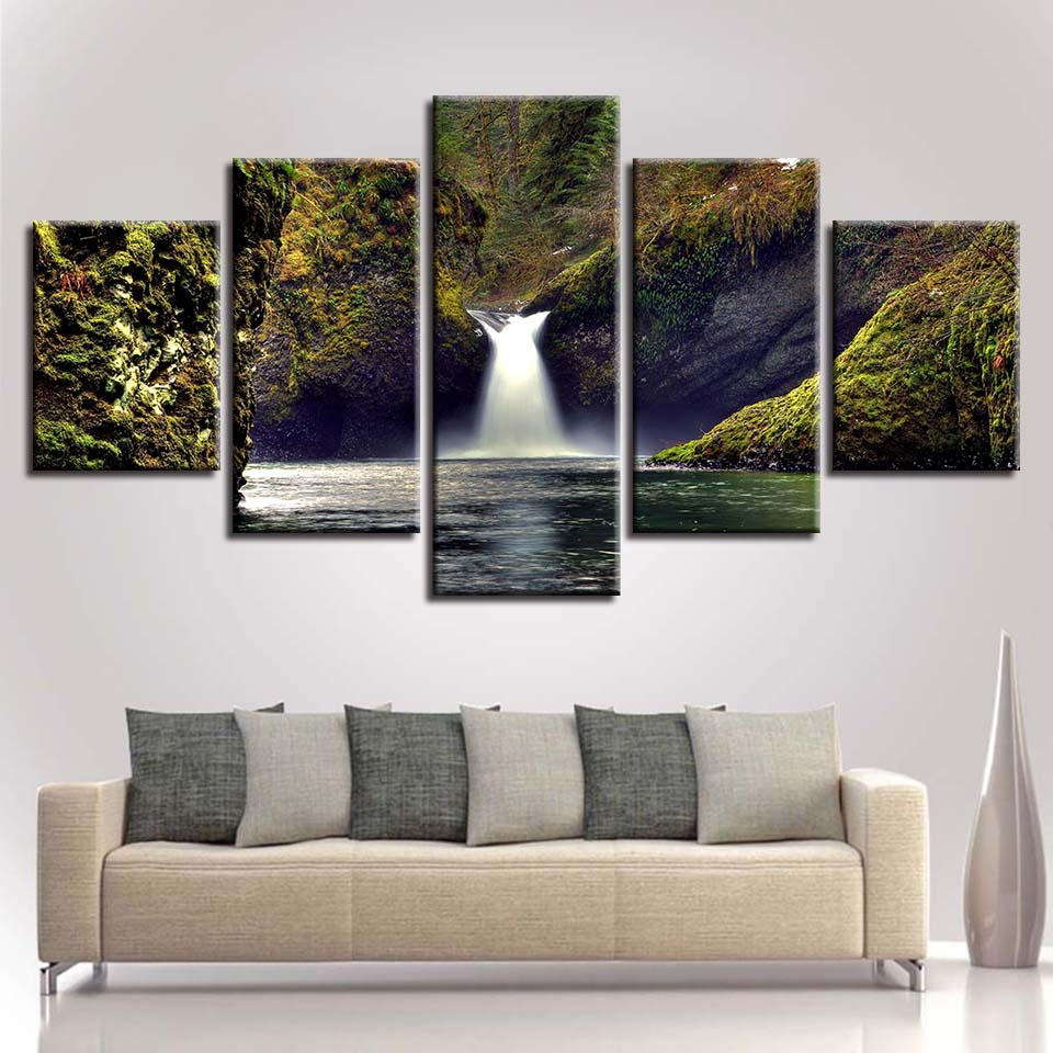 

Пейзаж Небо Облако Звезда Гора Река Воздушный шар 5 шт. Настенные картины для гостиной Цветная живопись Искусство Домашний декор Без рамки