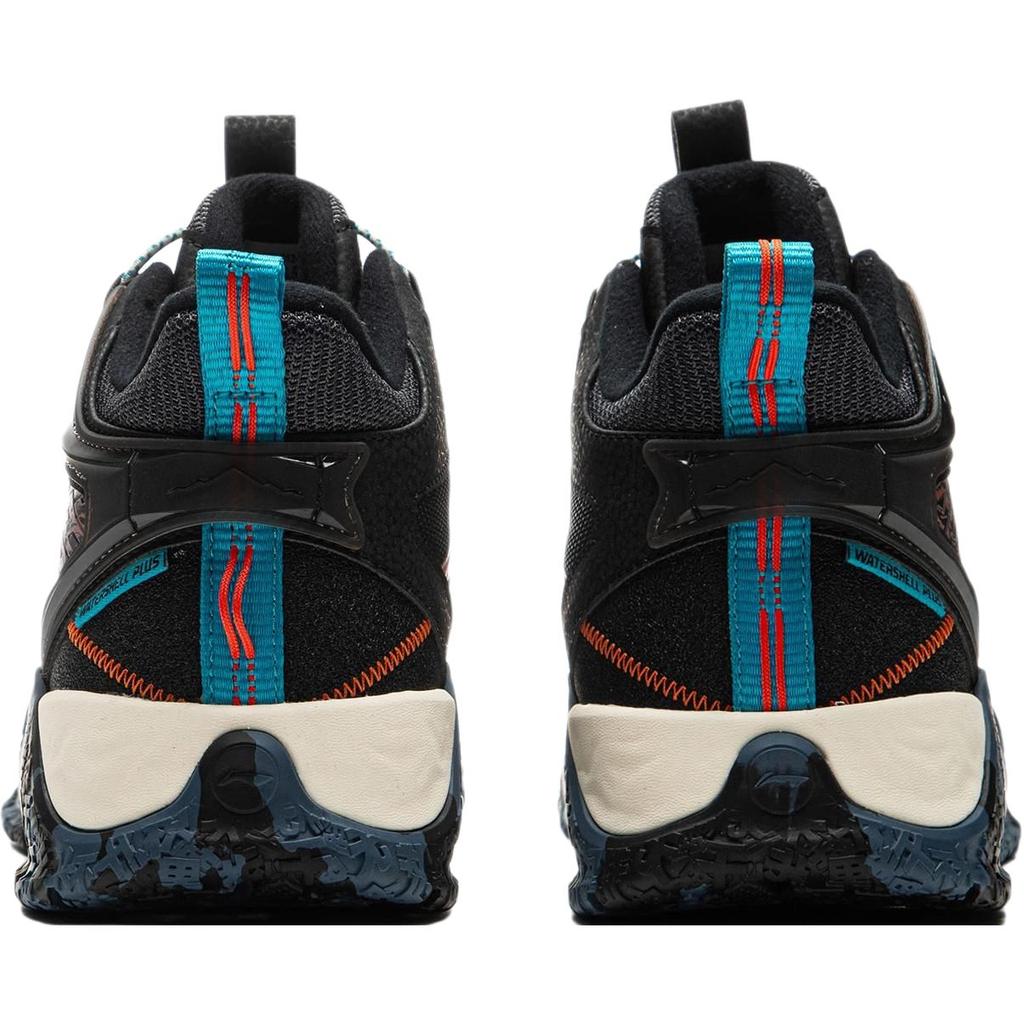 Li Ning Kids Outdoor Lightweight Fun Adventure Soft Comfortable Non-Slip Shock Absorption Support Mid-Top Outdoor Shoes Kids Shoes Black YKEU012-1