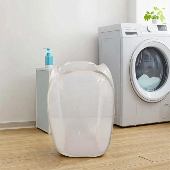 Yousheng Dirty Clothes Basket Foldable Breathable Mesh Fabric Laundry Bin Prevents Odor Container for Bathroom Laundry Storage Home