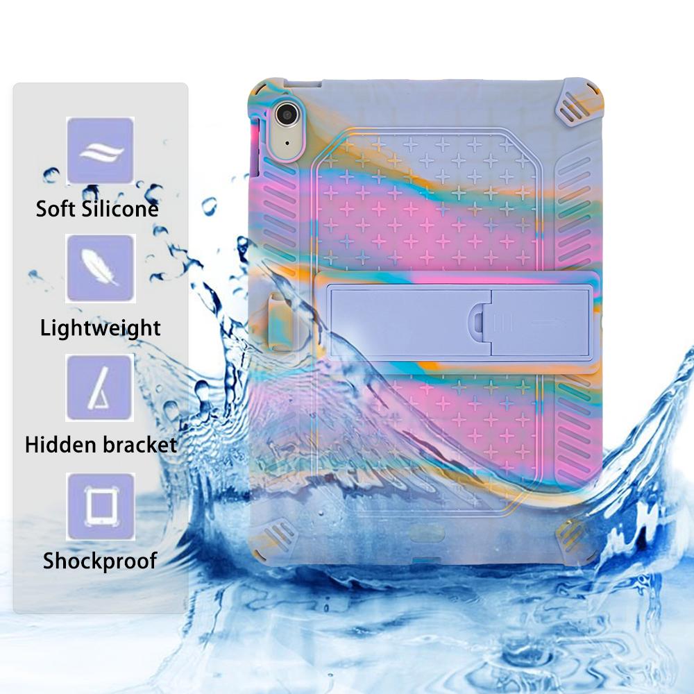 Soft Silicone Case Universal For iPad 11" 2025 A16 11th 10.9 2022 10th Geneneration Adjustable Stand Cover With Shoulder Strap