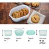Zip Top Silicone Storage Bags, 473ml Dish, Small, Microwave, Freezer, and Dishwasher Safe, Made with Platinum Silicone, Non-Toxic, Frosted White. [Off