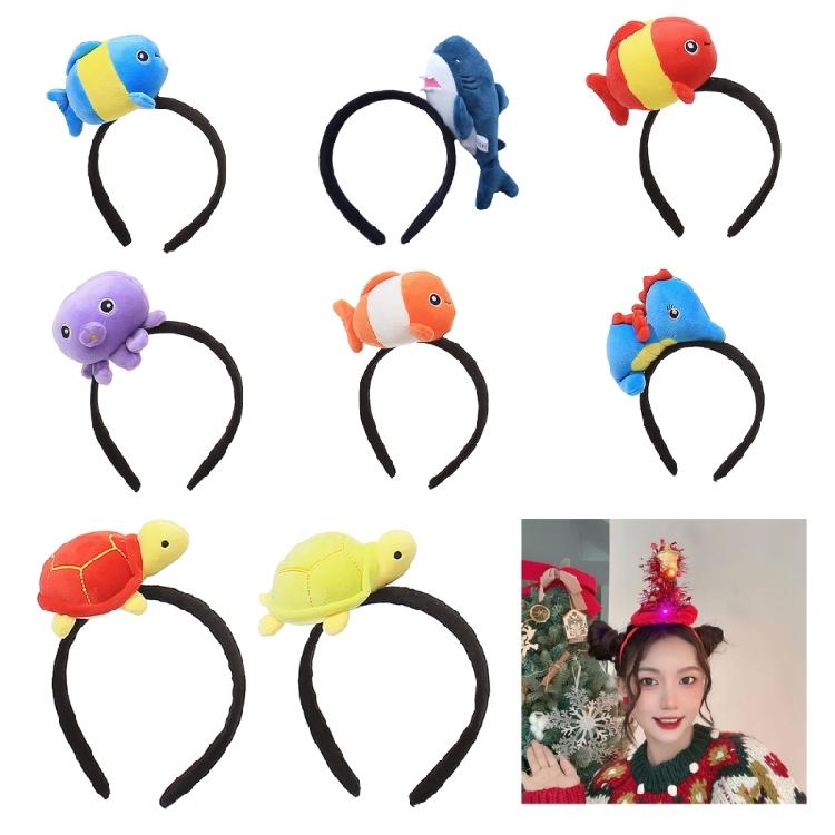 Funny Lobster Fish Headband Ocean Themed Stuffed Animal Hair Hoop Party Decor