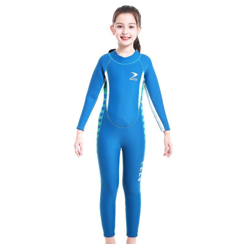 2.5MM Children's Diving Suit One-piece Warm Swimming Girls Snorkeling Surfing Sunscreen Jellyfish Long-sleeved
