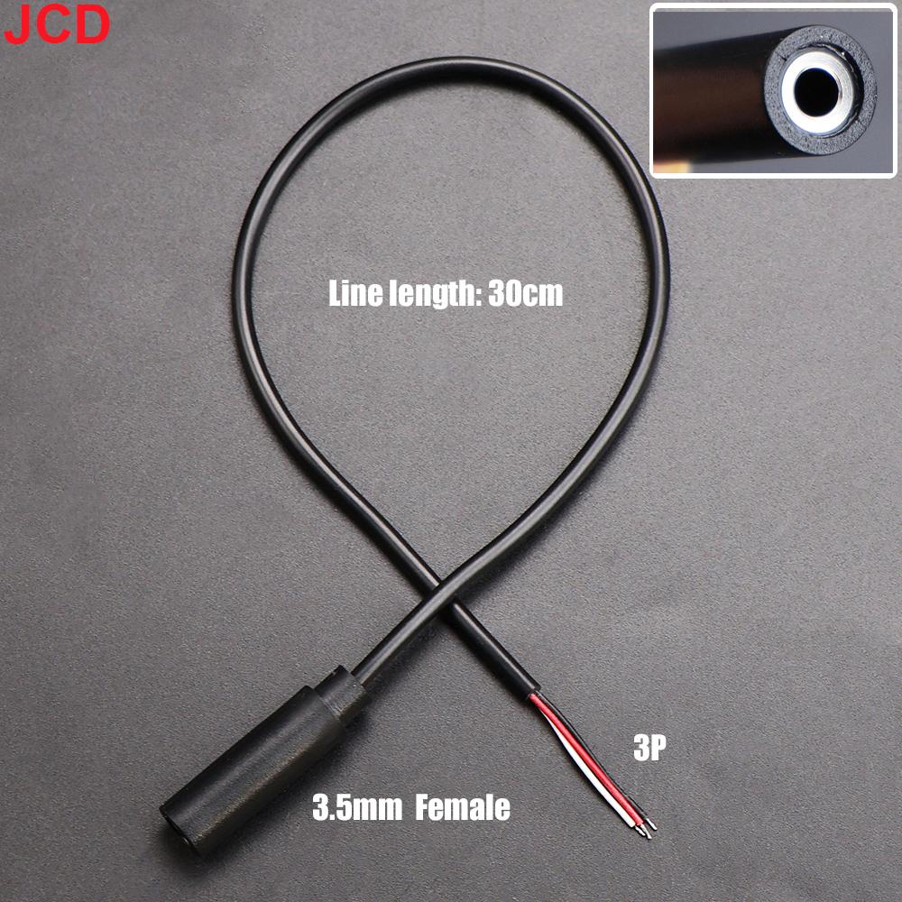 JCD 5Pcs 2.5/3.5mm Audio Cable Connector 2 3 4 Pole Mono Stereo Male Plug Female Jack Extension Wire AUX Headphone DIY Repair