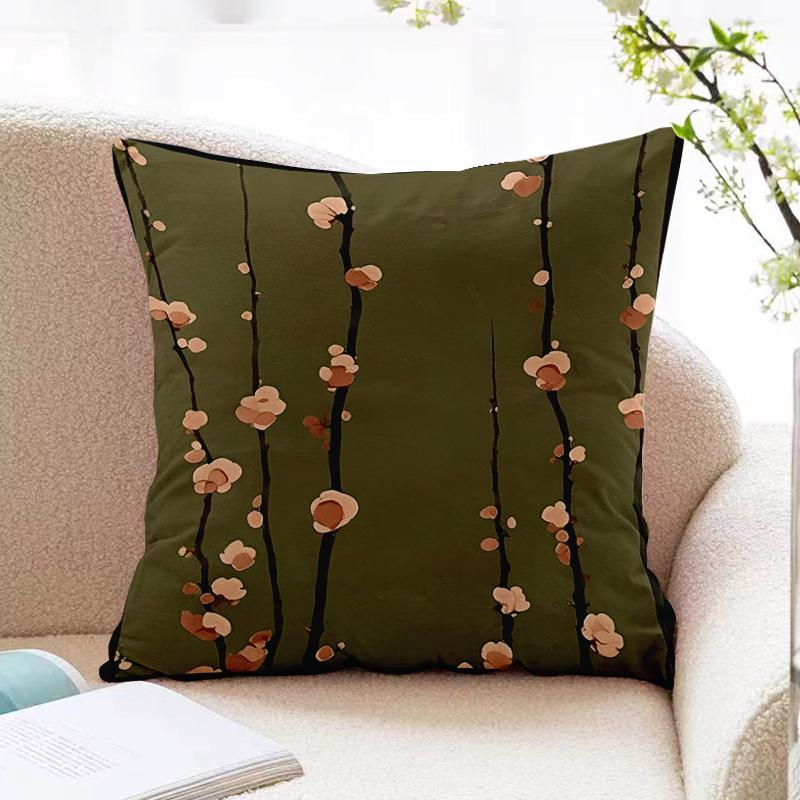 American Retro Pillow Cover Sofa Living Room Cushion Cover Office Waist Pillow Bedside Square Pillowcase Removable and Washable