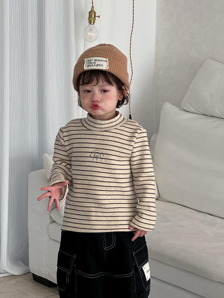 Odzież dziecięca nowa zimowa ubranka dla niemowląt sweterek dziecięcy zimowy chłopięcy polarowa koszulka bazowa