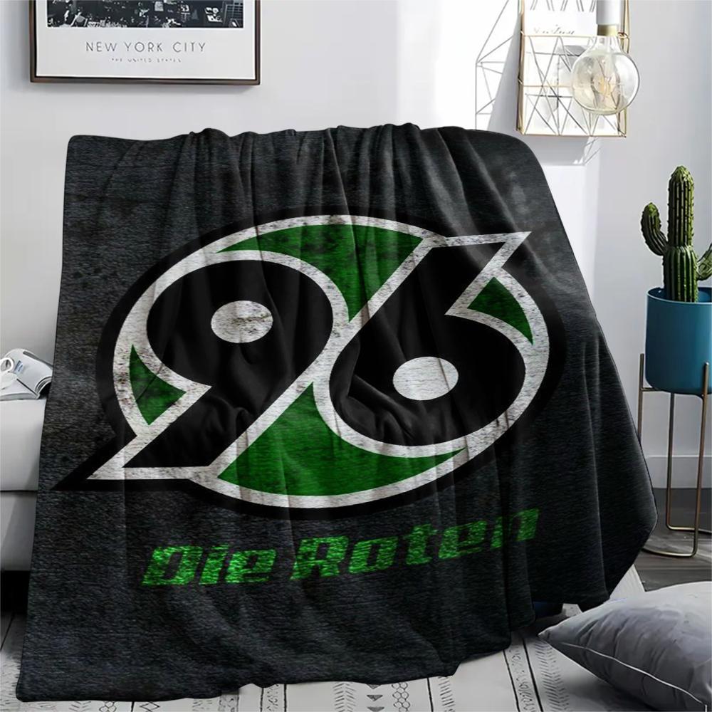 1pc Hannover 96 Print Flannel Blanket, High Quality Comfortable for All Seasons, Home Decor, Warmth and Comfort, Perfect for Christmas Gifts58