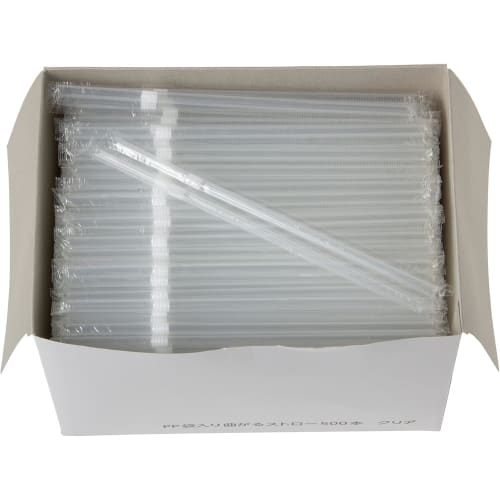 Strix Design Bendable Straws, Individually Wrapped, 1000 Straws (Pack of 2 X 500 Straws), 21cm X 6mm Diameter, Clear, Large Capacity, Boxed, Perfect F